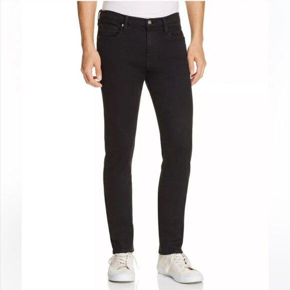 Frame Denim Other - Frame Denim Jeans Men's Noir Black L Homme Skinny Mid Rise Stretch LMHK795 Sz 29